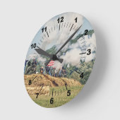 Cannon Fire Runde Wanduhr (Winkel)