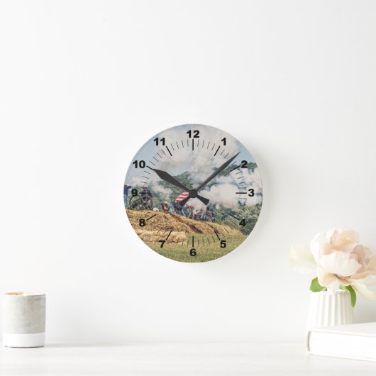 Cannon Fire Runde Wanduhr (Zuhause)