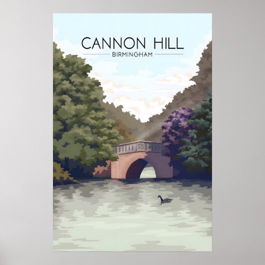 Cannon Hill Birmingham Reiseplakat Poster (Vorne)