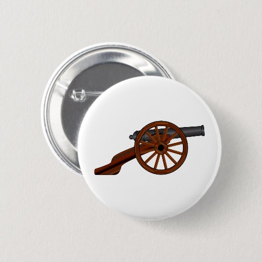 Cannon im Zivilen Krieg Amerikas Button (Vorne & Hinten)