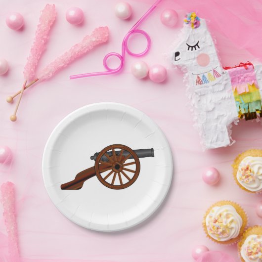 Cannon im Zivilen Krieg Amerikas Pappteller (Party)