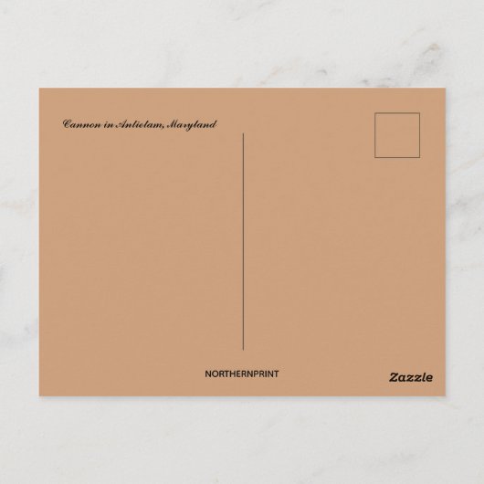 Cannon in Antietam Maryland Postkarte (Rückseite)
