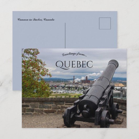 Cannon in Quebec Canada Postkarte (Vorne/Hinten)