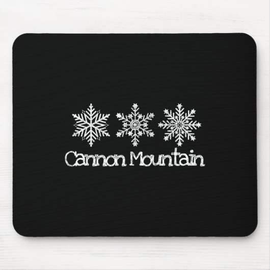 Cannon Mountain Franconia Notch Schneeflocken Skif Mousepad (Vorne)