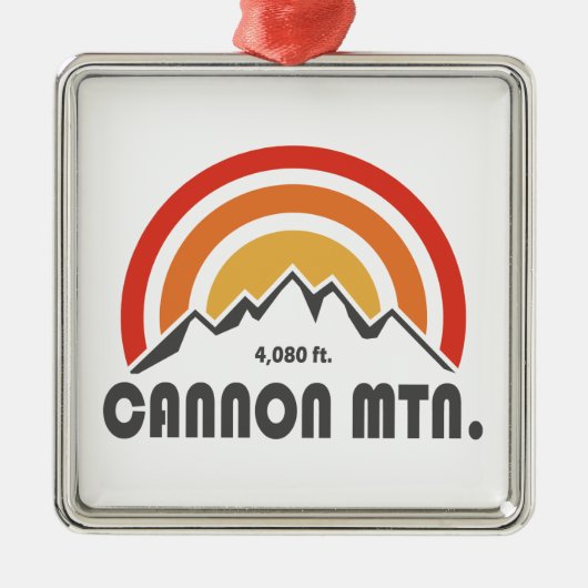 Cannon Mountain New Hampshire Ornament Aus Metall (Vorne)