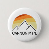 Cannon Mountain New Hampshire Retro Button (Vorderseite)