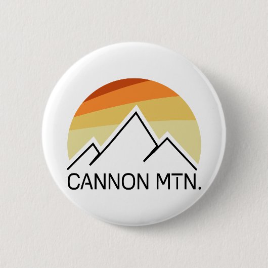 Cannon Mountain New Hampshire Retro Button (Vorderseite)