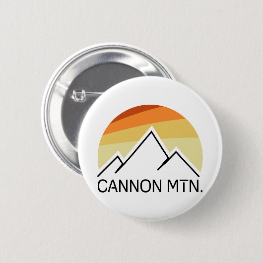 Cannon Mountain New Hampshire Retro Button (Vorne & Hinten)