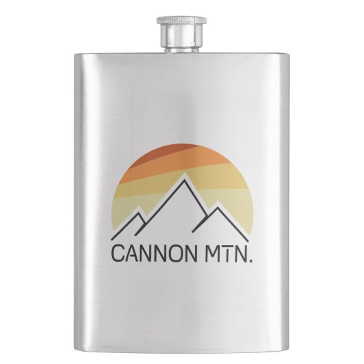 Cannon Mountain New Hampshire Retro Flachmann (Vorderseite)