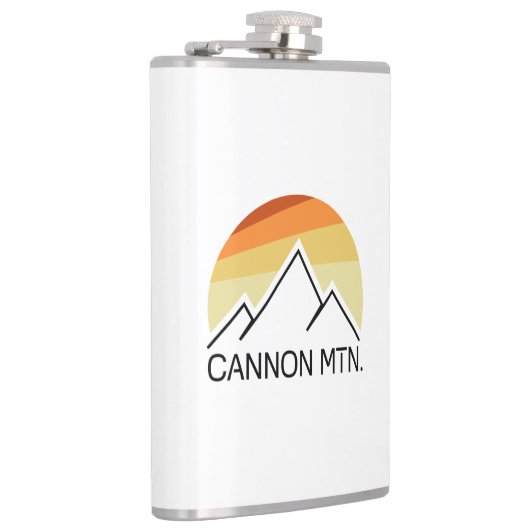 Cannon Mountain New Hampshire Retro Flachmann (Rechts)