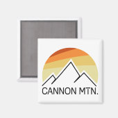 Cannon Mountain New Hampshire Retro Magnet (Vorderseite/Rückseite)