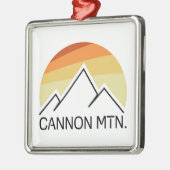Cannon Mountain New Hampshire Retro Ornament Aus Metall (Links)