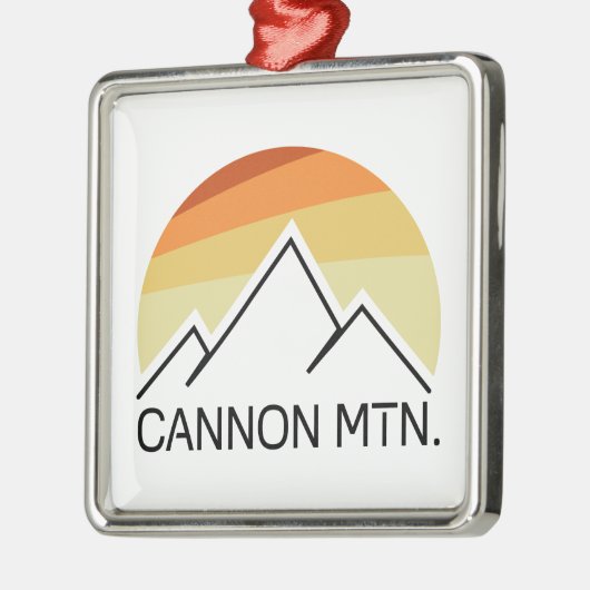 Cannon Mountain New Hampshire Retro Ornament Aus Metall (Links)