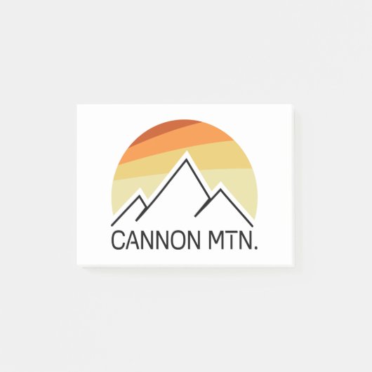 Cannon Mountain New Hampshire Retro Post-it Klebezettel (Vorderseite)