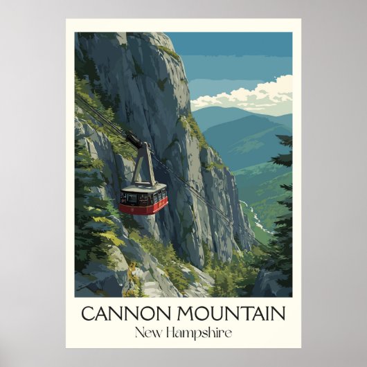 Cannon Mountain New Hampshire Seilbahn Poster (Vorne)