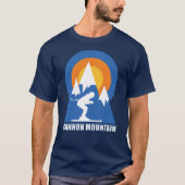 Cannon Mountain Ski Sunset Retro T - Shirt (Vorderseite)