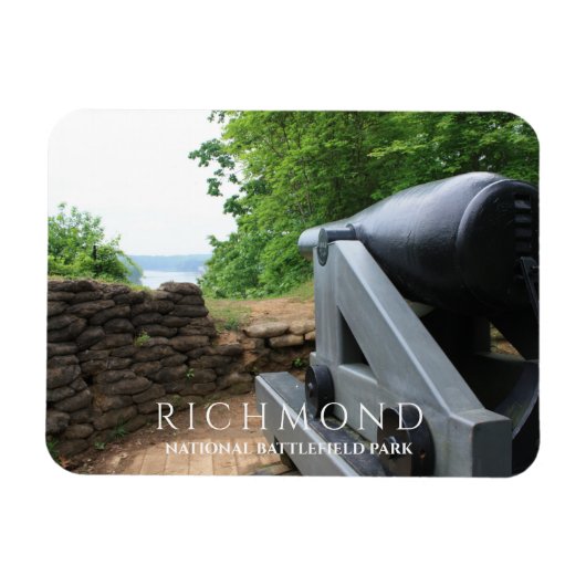 Cannon Overooking James River Drewry's Bluff Magnet (Horizontal)