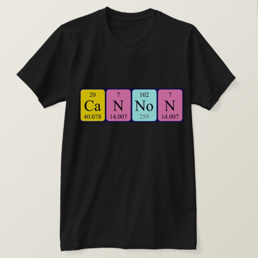 Cannon Periodenname Shirt (Design vorne)