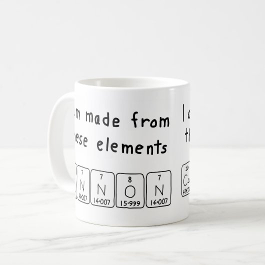 Cannon Periodenname Tasse (Vorderseite Links)