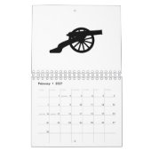 Cannon-Silhouette im Zivilen Krieg Kalender (Feb 2027)
