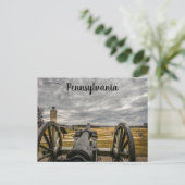 Cannon und Peace Memorial Gettysburg Pennsylvania Postkarte (Stehend Vorderseite)