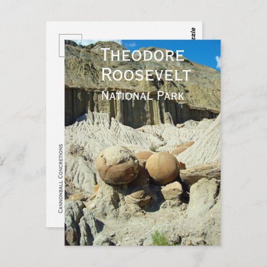 Cannonball Concreations, Theodore Roosevelt NP Postkarte (Vorne/Hinten)