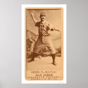 Cannonball Crane Baseball 1887 Poster