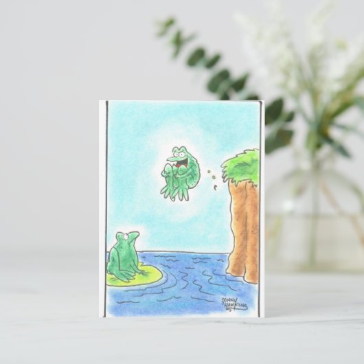 Cannonball Frog Postkarte (Stehend Vorderseite)