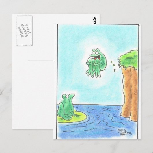 Cannonball Frog Postkarte (Vorne/Hinten)
