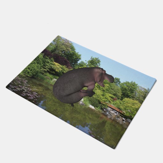 Cannonball Hippo Fußmatte (Schrägansicht)