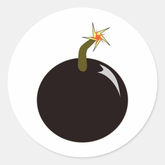 Cannonball Round Shot Bomb Cannon Ball Pirate Runder Aufkleber (Vorderseite)