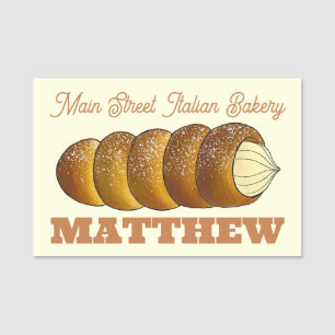Cannoncini Italienische Bäckerei Creme Horn Pastry Namensschild