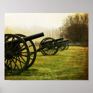 "Cannons in a Row" Kunsthandwerk drucken Poster