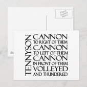 Cannons Postkarte (Vorne/Hinten)