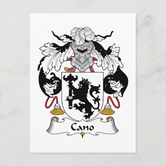Cano Familienwappen Postkarte (Vorderseite)
