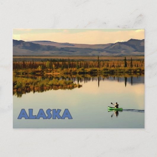 Canoe Alaska Postkarte (Vorderseite)