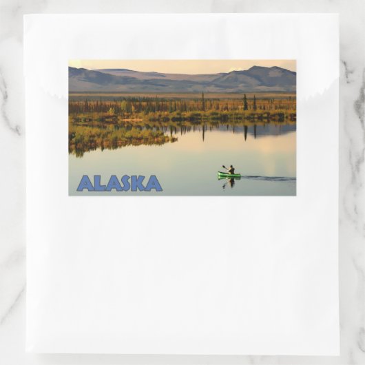 Canoe Alaska Rechteckiger Aufkleber (Tasche)
