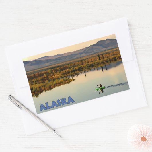 Canoe Alaska Rechteckiger Aufkleber (Umschlag)