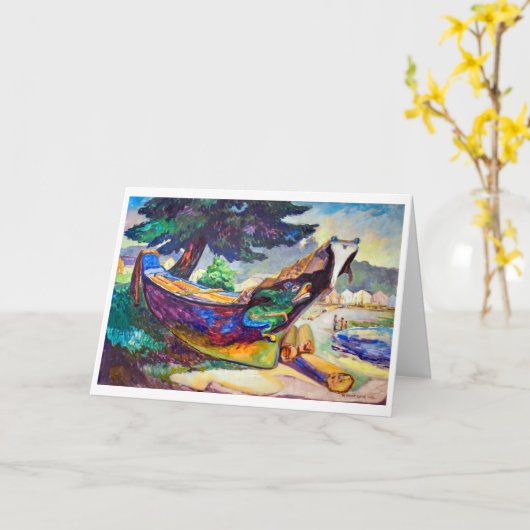 Canoe aus dem Indischen Krieg | Emily Carr | Karte (Gelbe Blume)