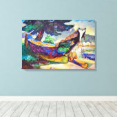 Canoe aus dem Indischen Krieg | Emily Carr | Leinwanddruck (Insitu (Holzboden))