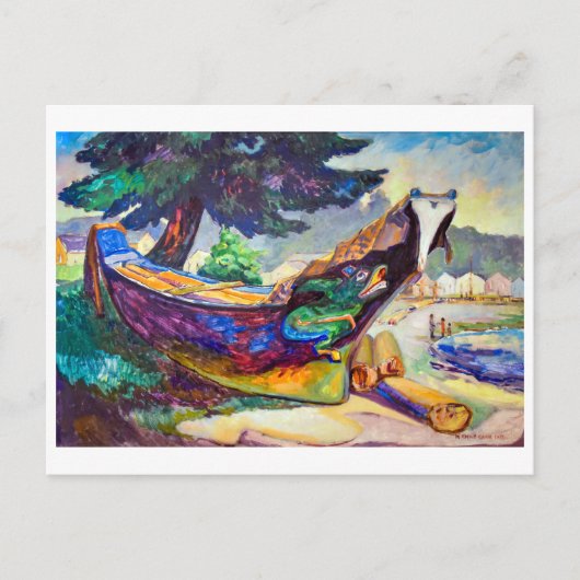 Canoe aus dem Indischen Krieg | Emily Carr | Postk Postkarte (Vorderseite)
