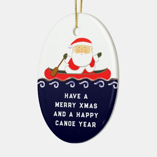 Canoe Camping Christmas Collectible Keramik Ornament (Links)