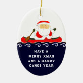 Canoe Camping Christmas Collectible Keramik Ornament (Vorne)