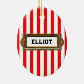 Canoe Camping Christmas Collectible Keramik Ornament (Hinten)