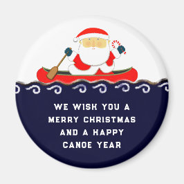 Canoe Camping Christmas Collectible Magnet
