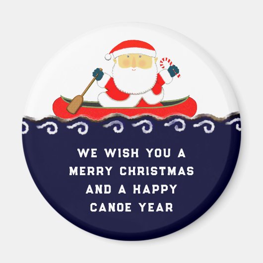 Canoe Camping Christmas Collectible Magnet (Vorne)