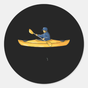 Canoe Canoeing Kayak Kayaking Runder Aufkleber
