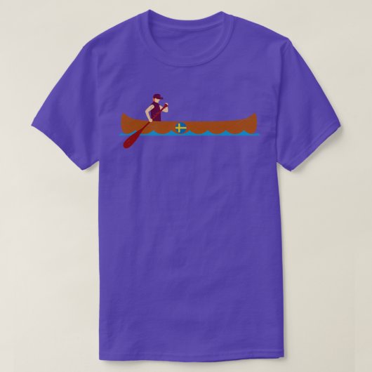 Canoe Canoeing Sweden Funny Gift Idea T-Shirt (Design vorne)