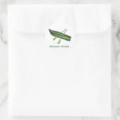 Canoe Club Design Runder Aufkleber (Tasche)