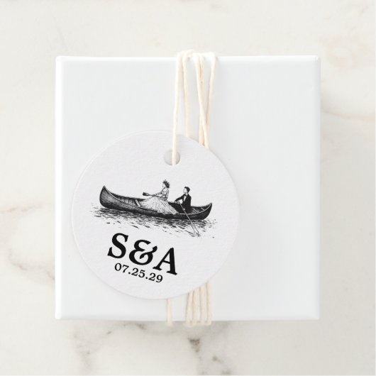 Canoe Couple Geschenkanhänger (Beispiel)